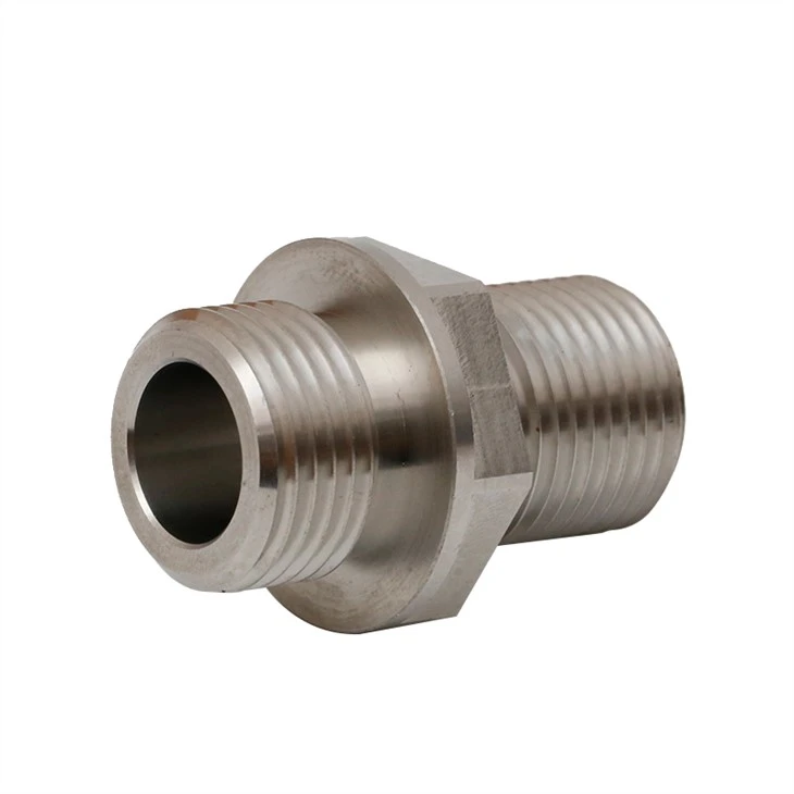 CNC turned part hexagonal thread pipe